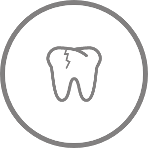 cracked tooth emergency icon