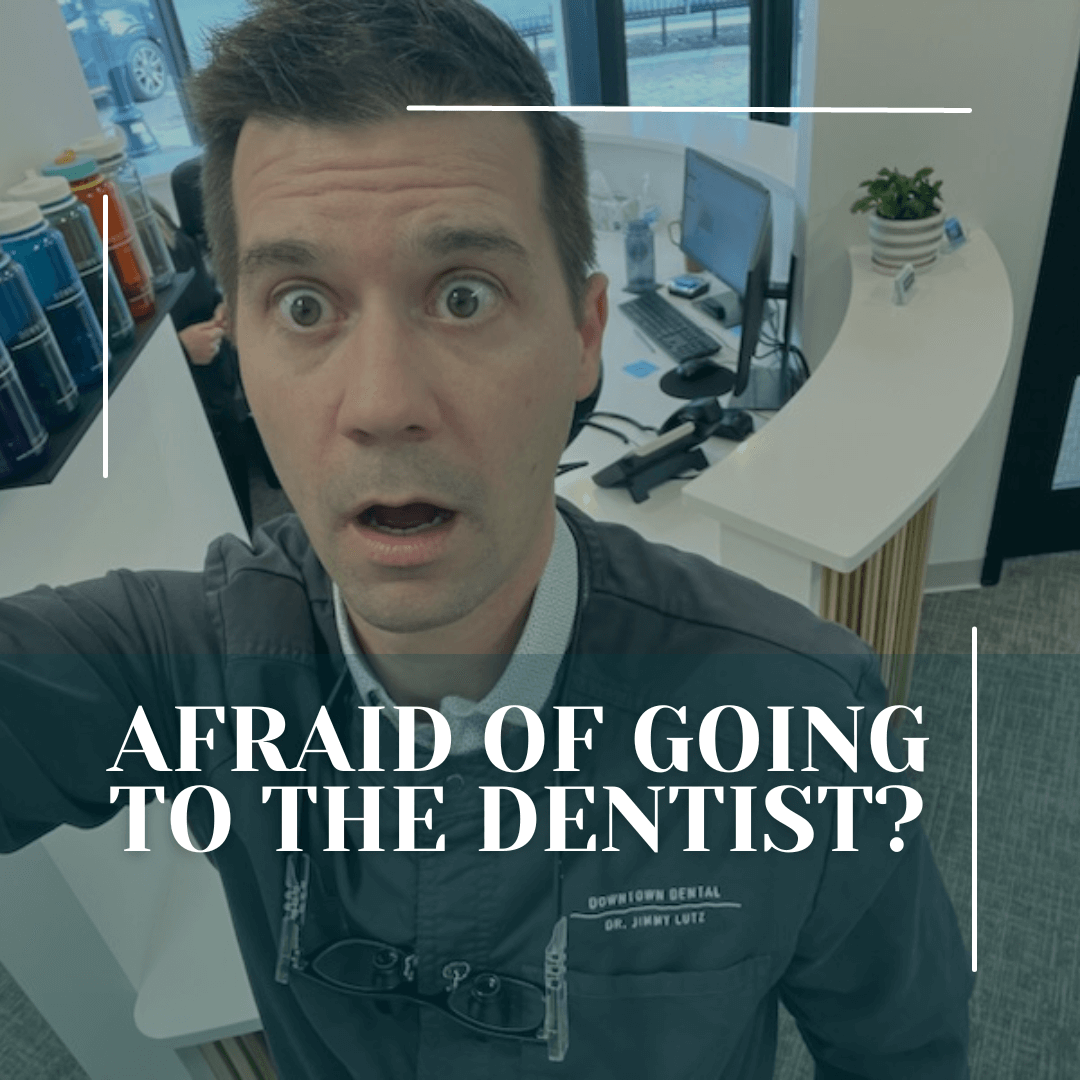 person scared of being in the dentist office